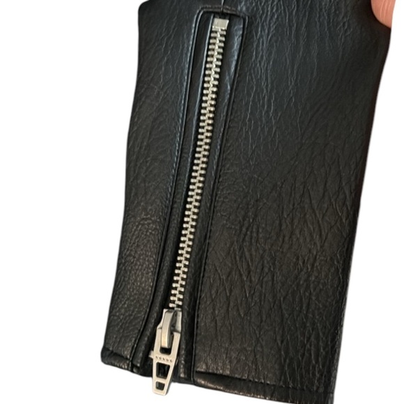 Like New Blank NYC Open Secret Faux Leather Moto Jacket Black Size Small - Picture 8 of 12